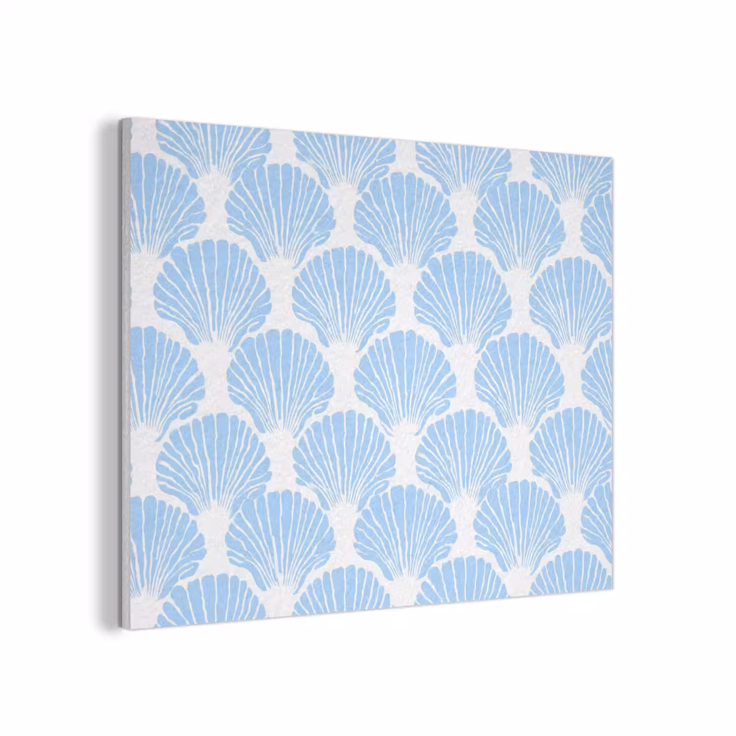 Blauw - Wit - Schelpen - Grafisch - Structuur PET vilt klein 837 -3d