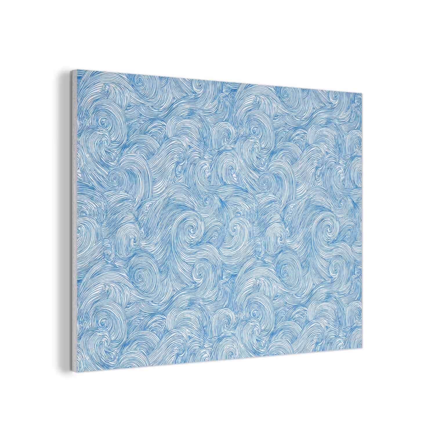 Blauw - Wit - Spiraal - Golven - Lijnen PET vilt klein 837 -3d