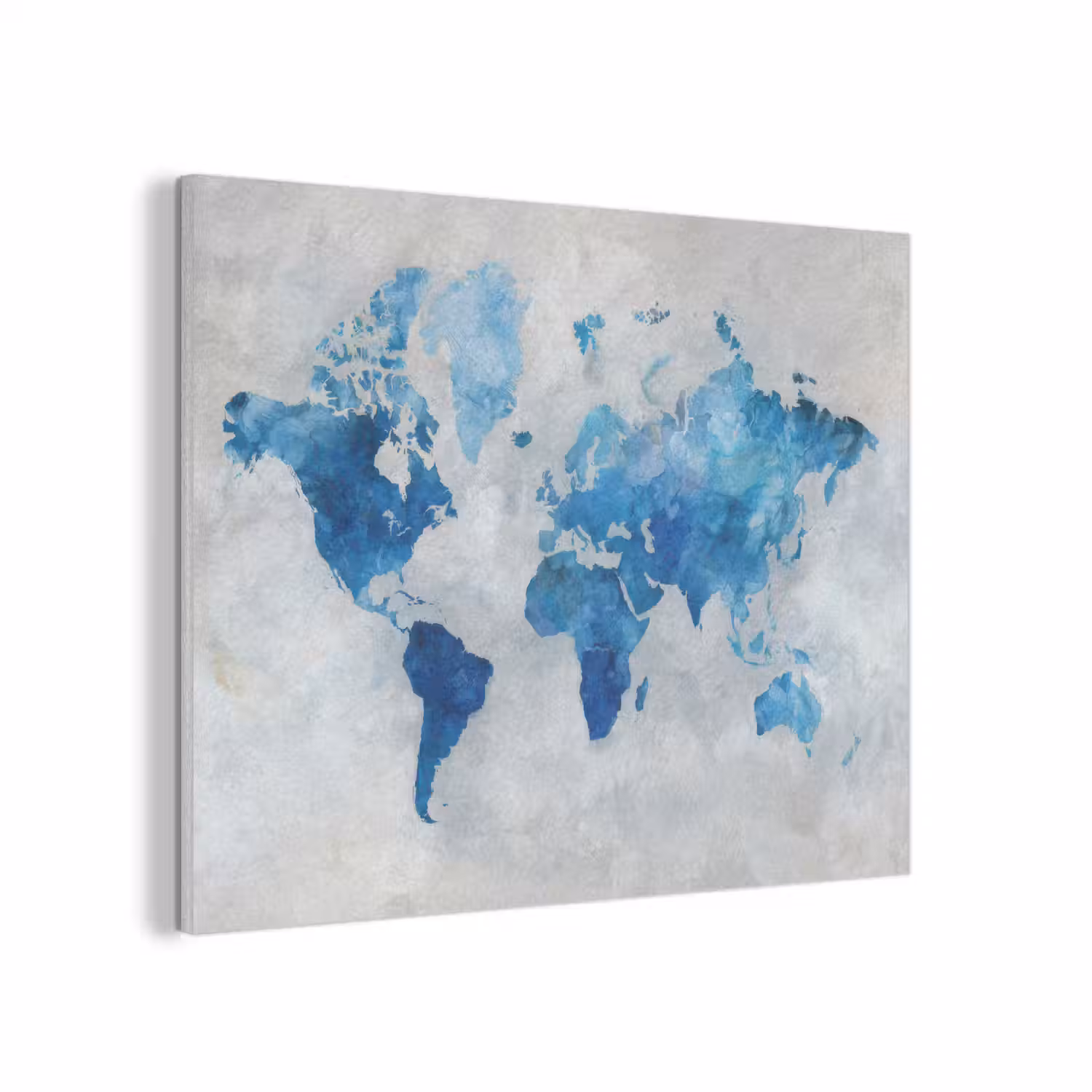Blauw - Wolken - Textuur - Wereldkaart PET vilt klein -3d