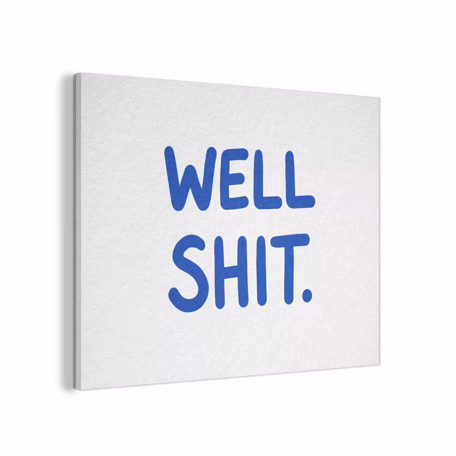 Blauw - Quote - Wit PET vilt klein -3d