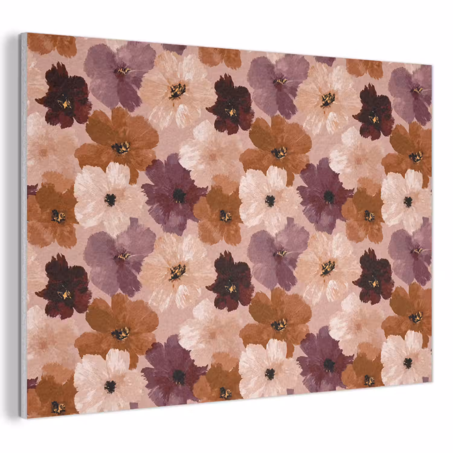 Bloemen - Abstract - Aardetinten PET vilt klein 837 -3d