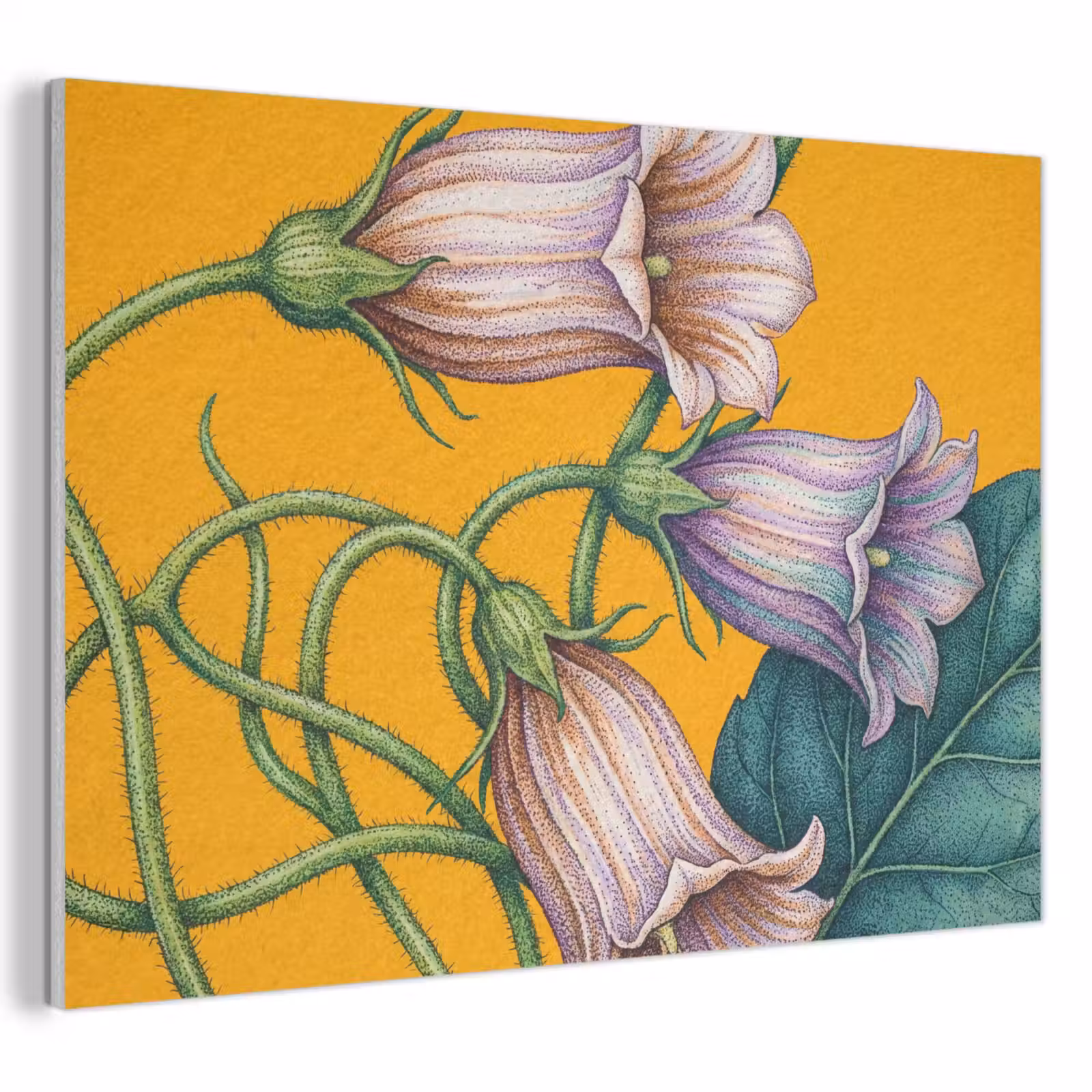 Akustikbild - Blumen – Botanik – Gelb - Bloemen - Botanisch - Geel PET vilt klein