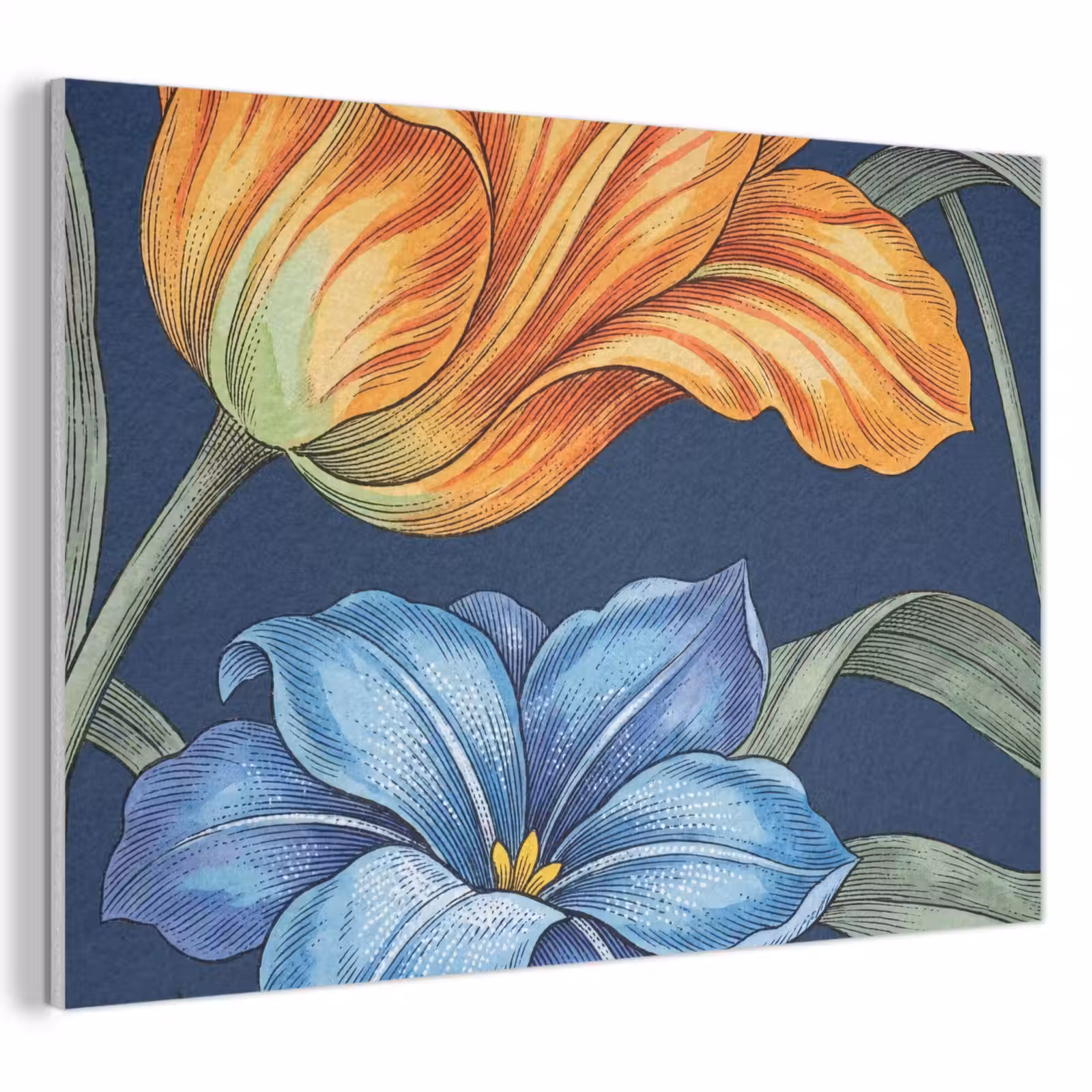 Akustikbild - Blumen – Botanik – Muster - Bloemen - Botanisch - Patroon PET vilt klein