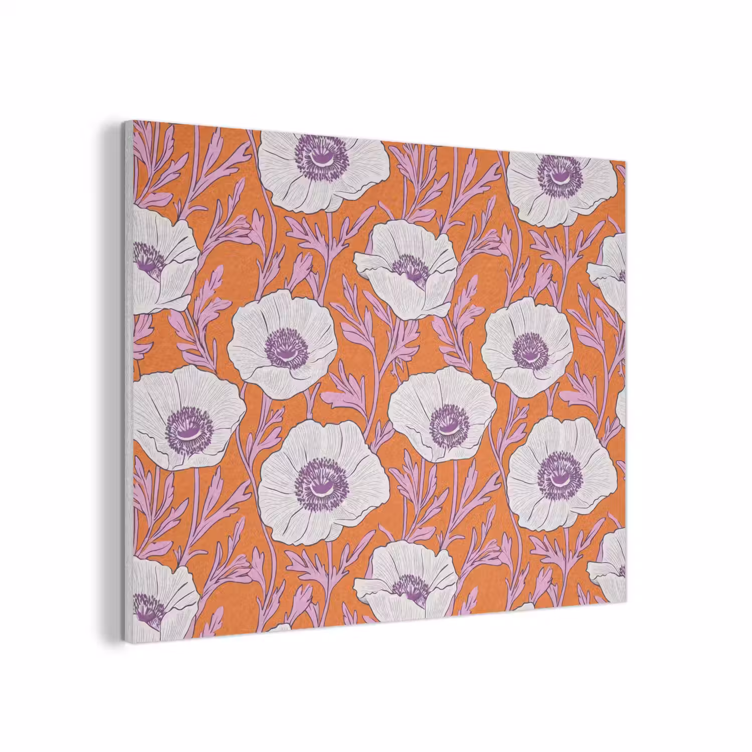 Bloemen - Grafisch - Oranje PET vilt klein 837 -3d