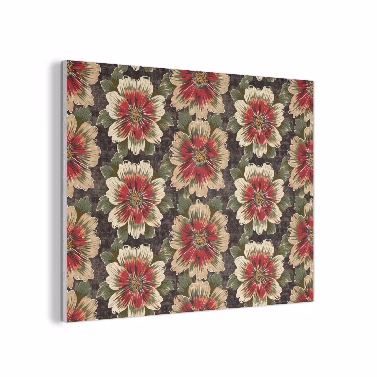 Bloemen - Klassiek - Patroon - Rood PET vilt klein 837 -3d