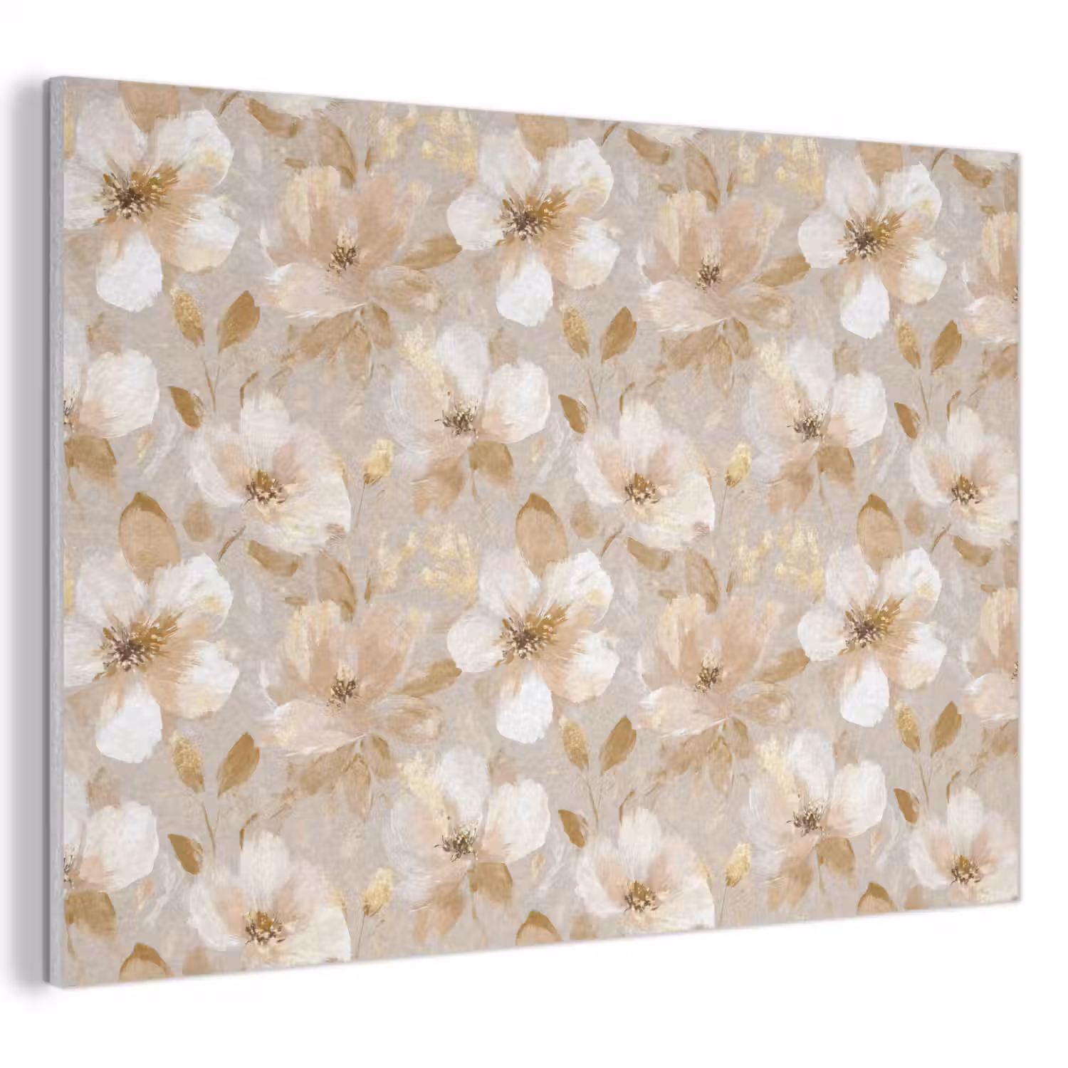 Bloemen - artistiek - Goud PET vilt klein 837 -3d