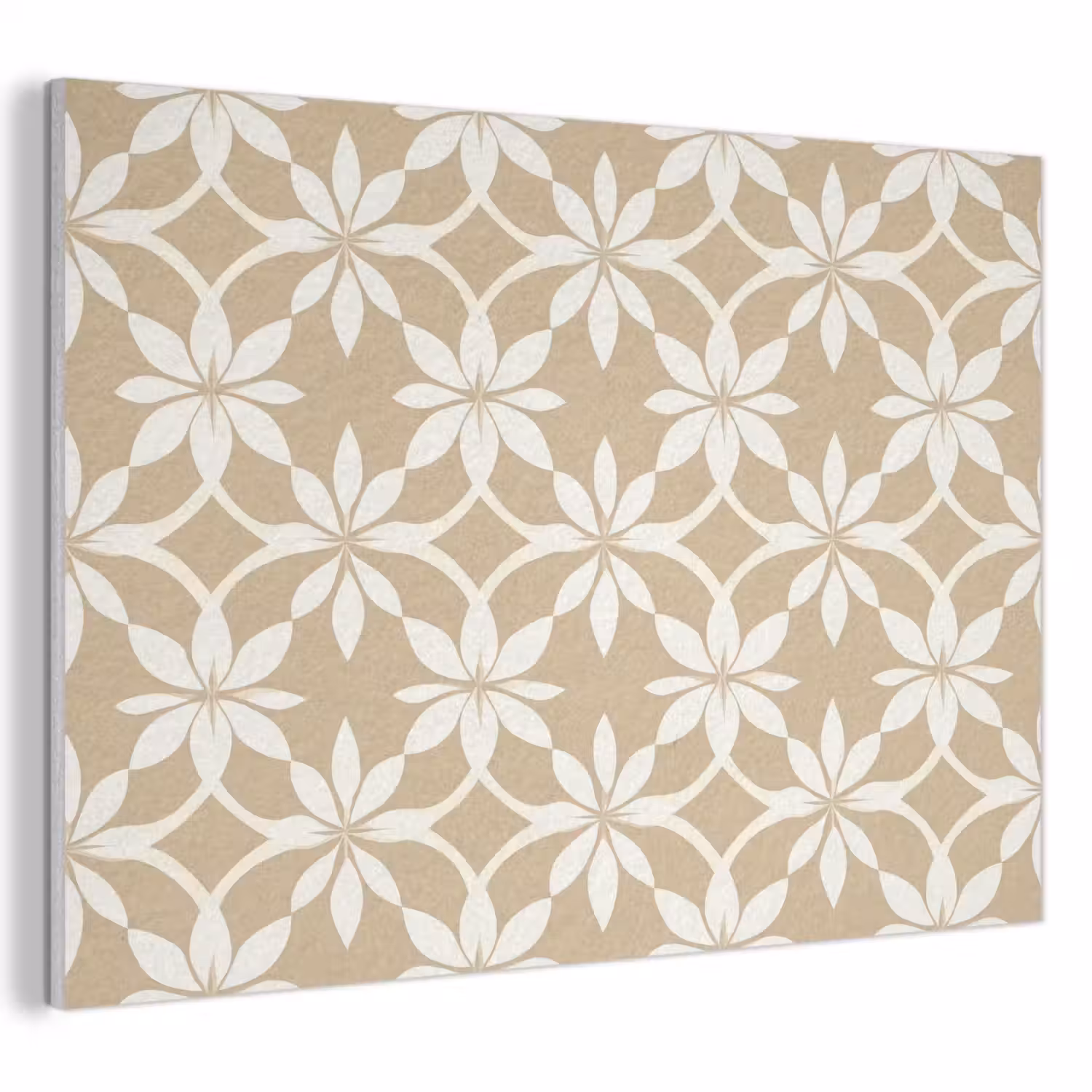 Bloemen - Patroon - Beige PET vilt klein 837 -3d