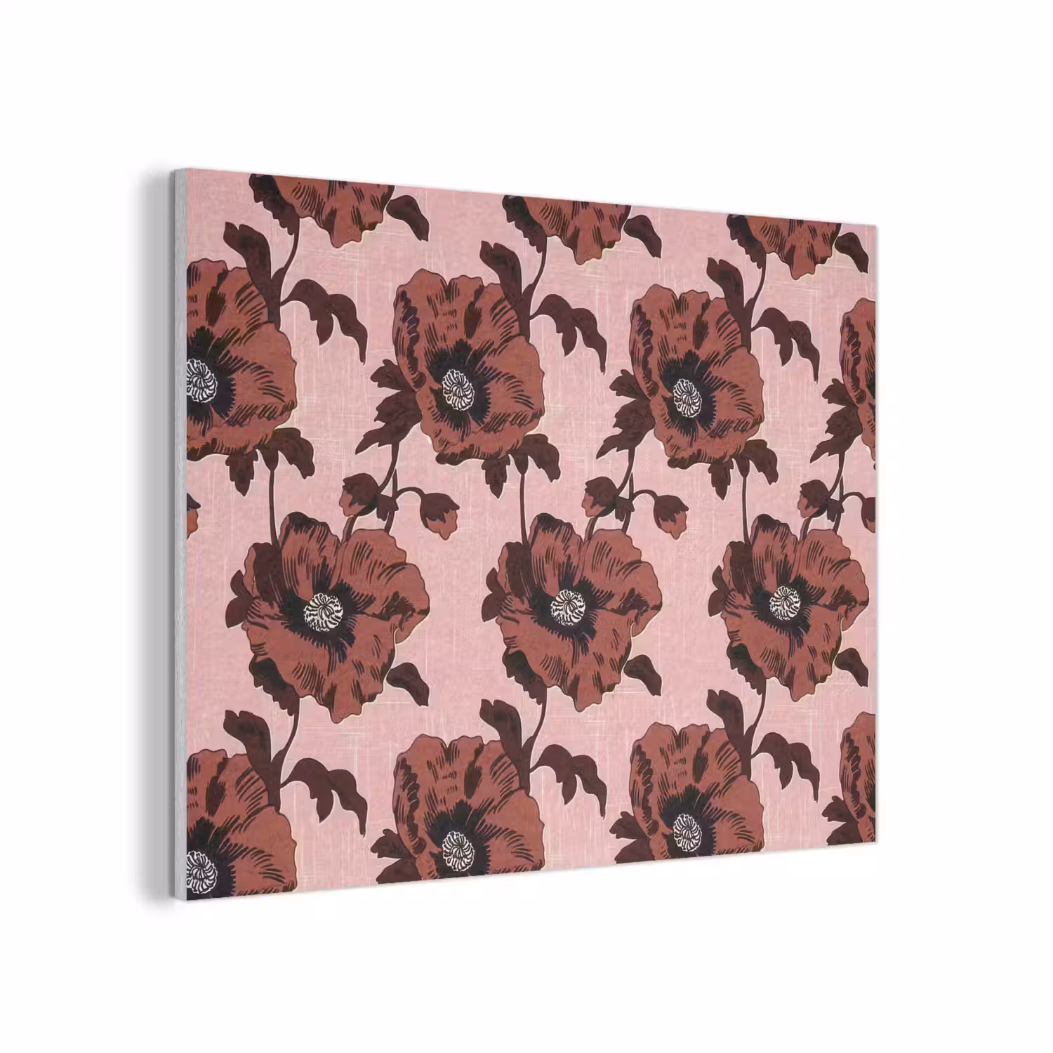Bloemen - Retro - Rood PET vilt klein 837 -3d
