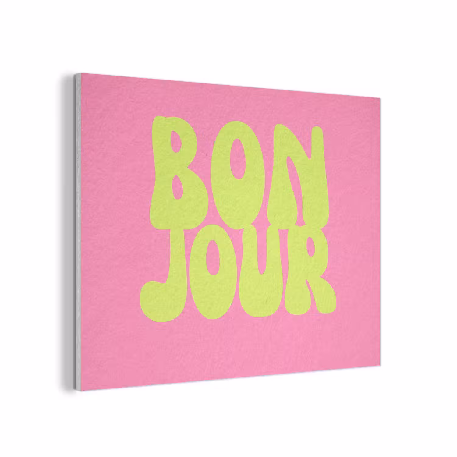Bonjour - Roze - Fel groen PET vilt klein -3d