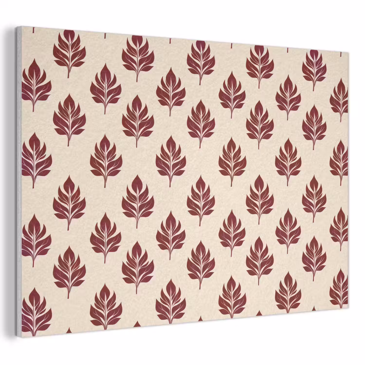 Botanisch - Patroon - Bordeaux PET vilt klein 837 -3d