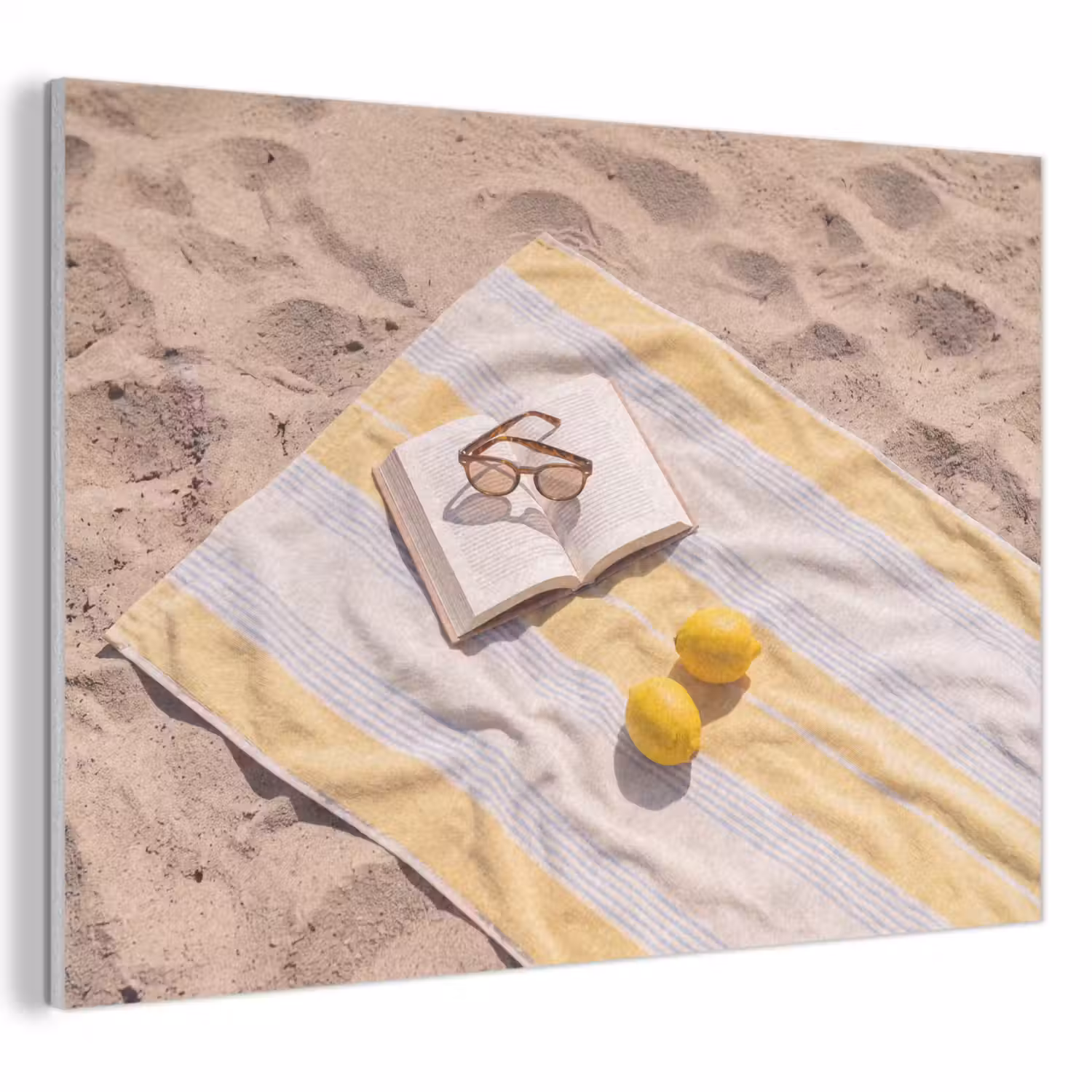 Boek - Zonnebril - Strand - Zomer - Geel PET vilt klein -3d