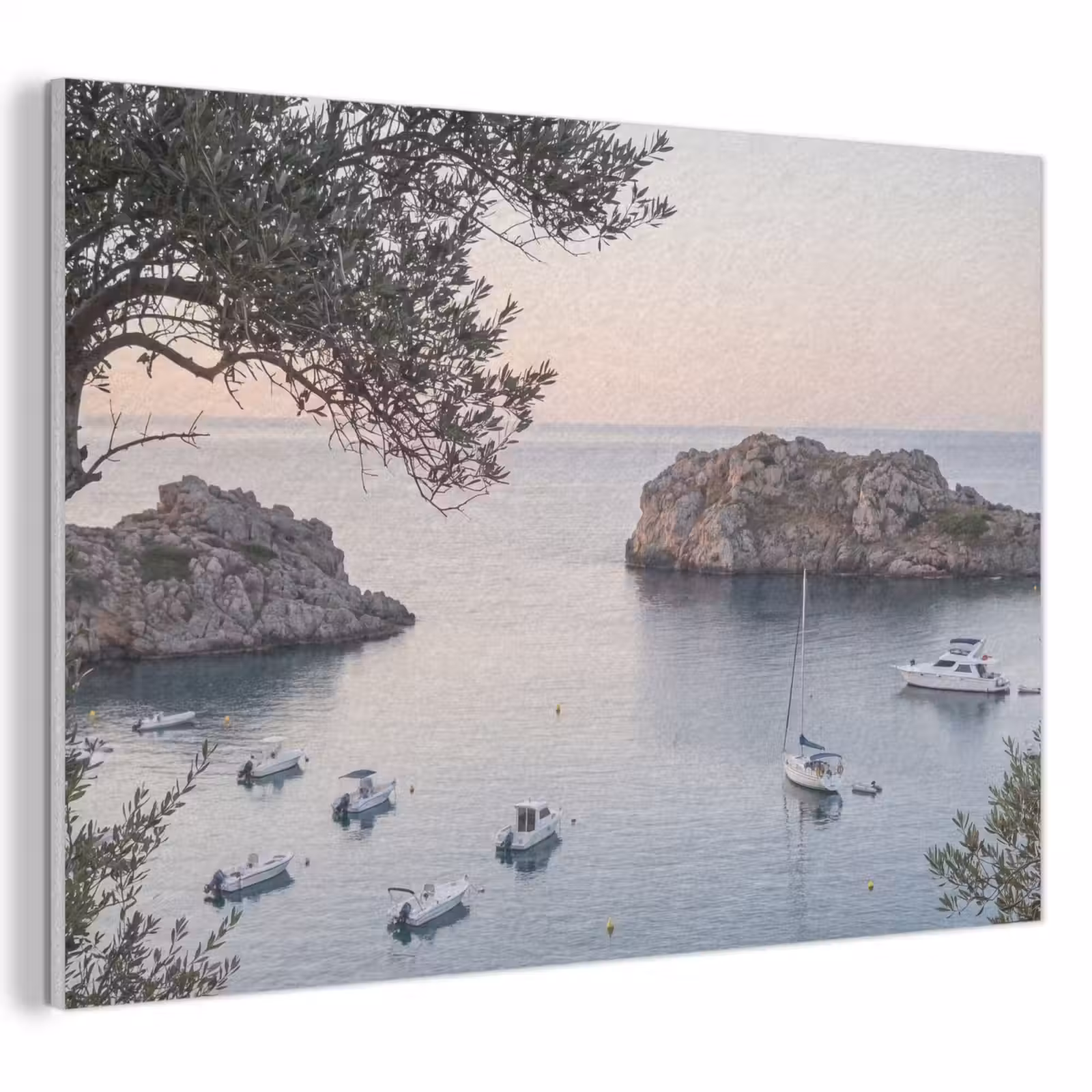 Akustikbild - Bucht – Boote – Sonnenuntergang - Baai - boten - zonsondergang PET vilt klein