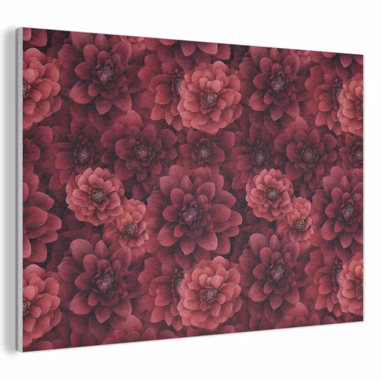Dahlias - Bloemen - Rood PET vilt klein 837 -3d