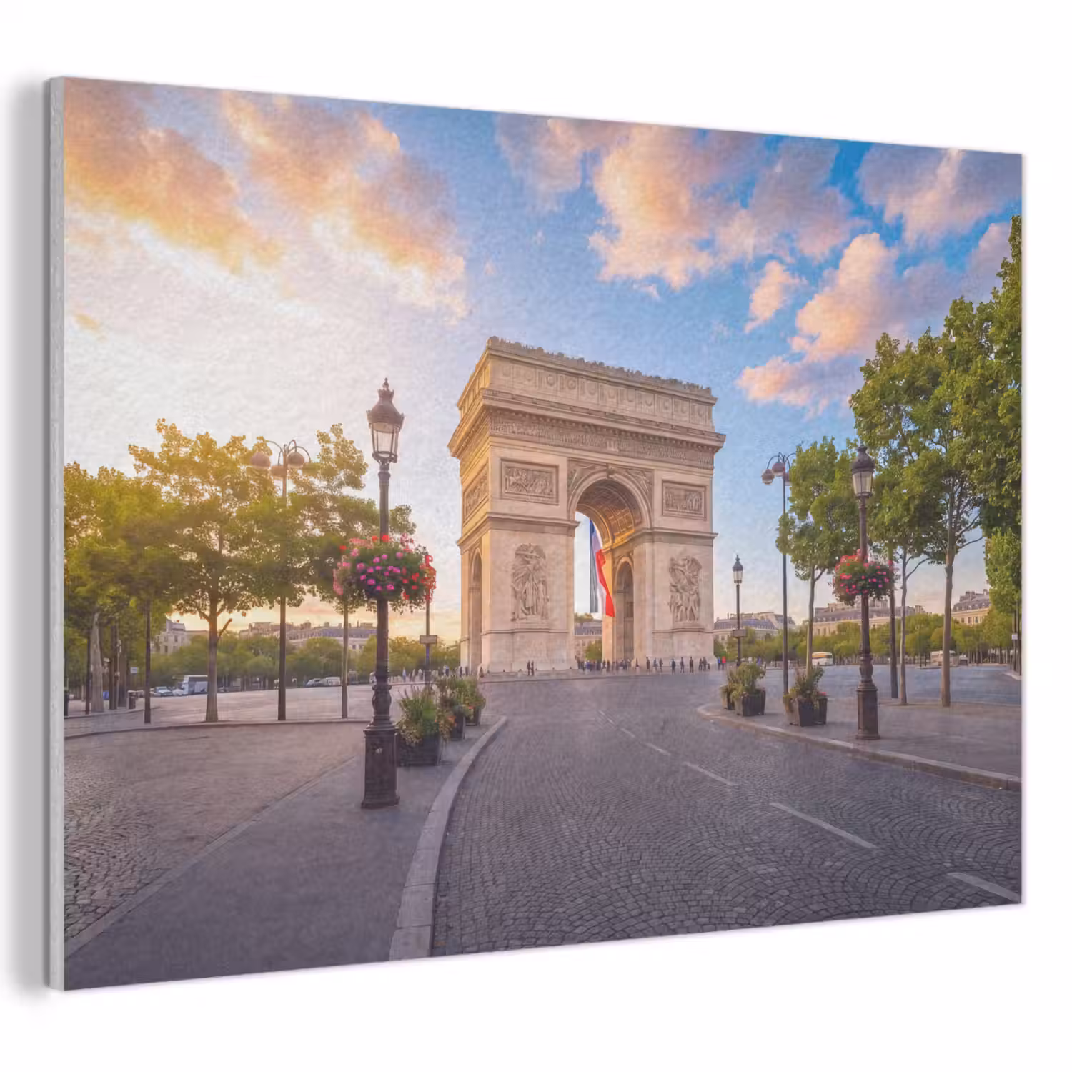 Monument - Parijs - Zonsondergang - Architectuur - Goud PET vilt klein -3d