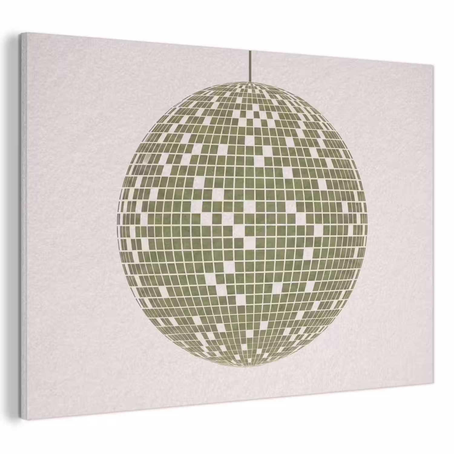 Disco - Bal - Groen - Abstract - Modern PET vilt klein -3d