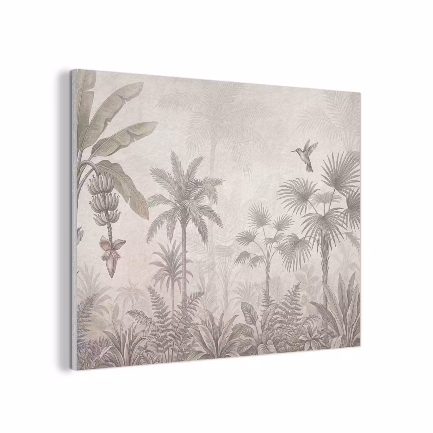 Jungle - Banenboom - Kolibrie - Beige PET vilt klein -3d
