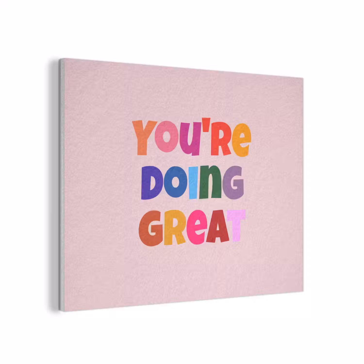 You're doing great - Roze - Kleurrijk PET vilt klein -3d