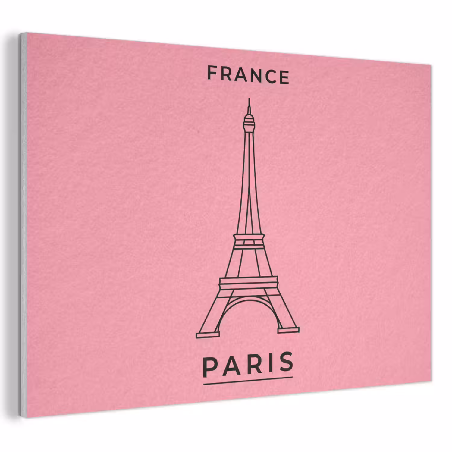 Eiffeltoren - Parijs - Architectuur - Minimalistisch - Roze PET vilt klein -3d