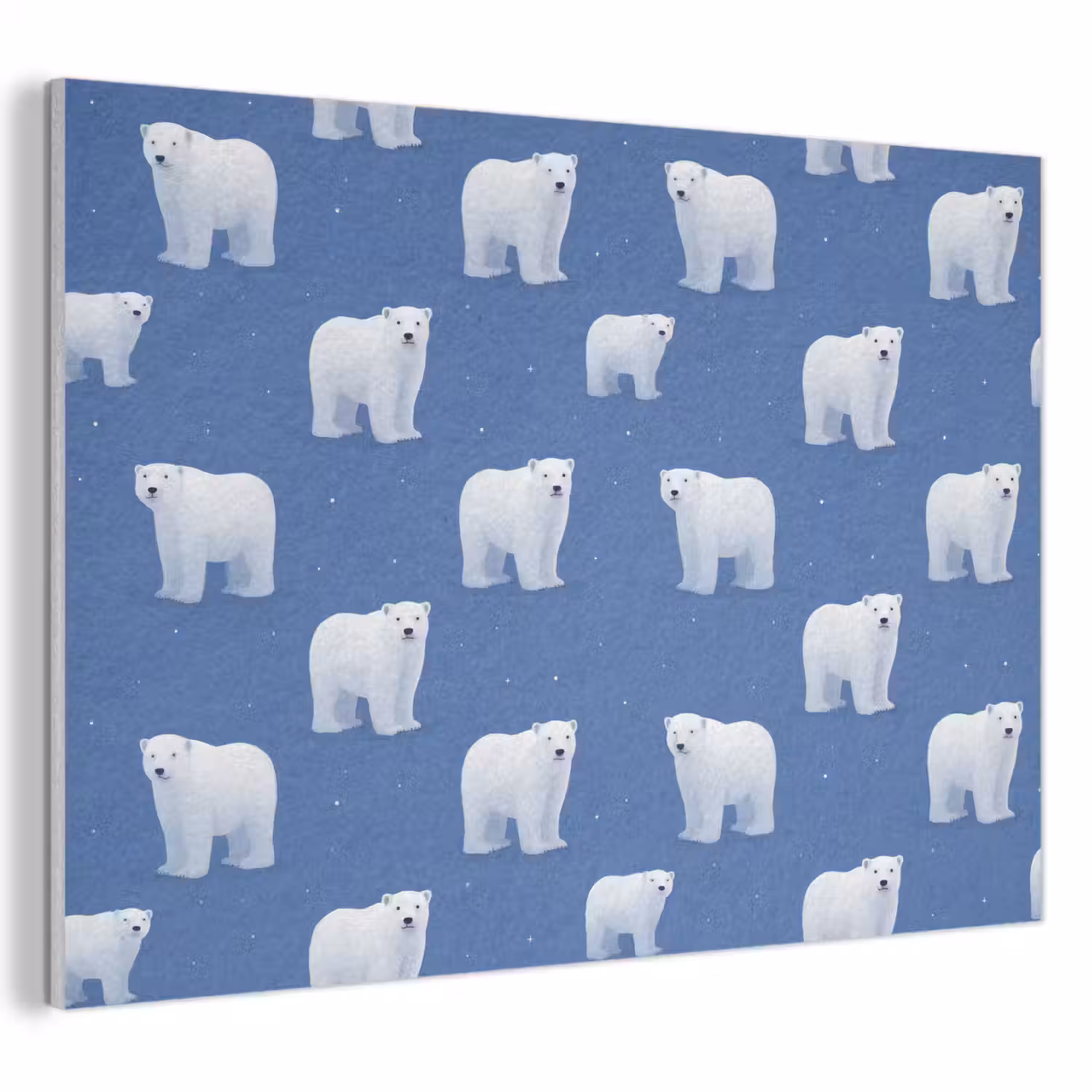 IJsbeer - Patroon - Blauw PET vilt klein 837 -3d