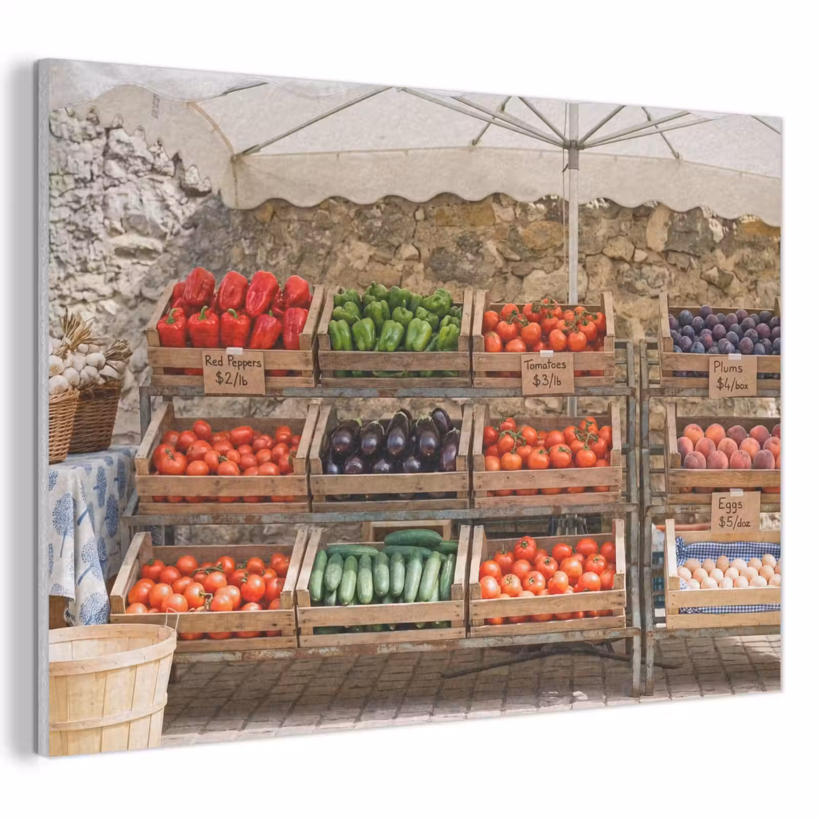 Akustikbild - Essen – Markt – Frisch - Eten - Markt - Vers PET vilt klein