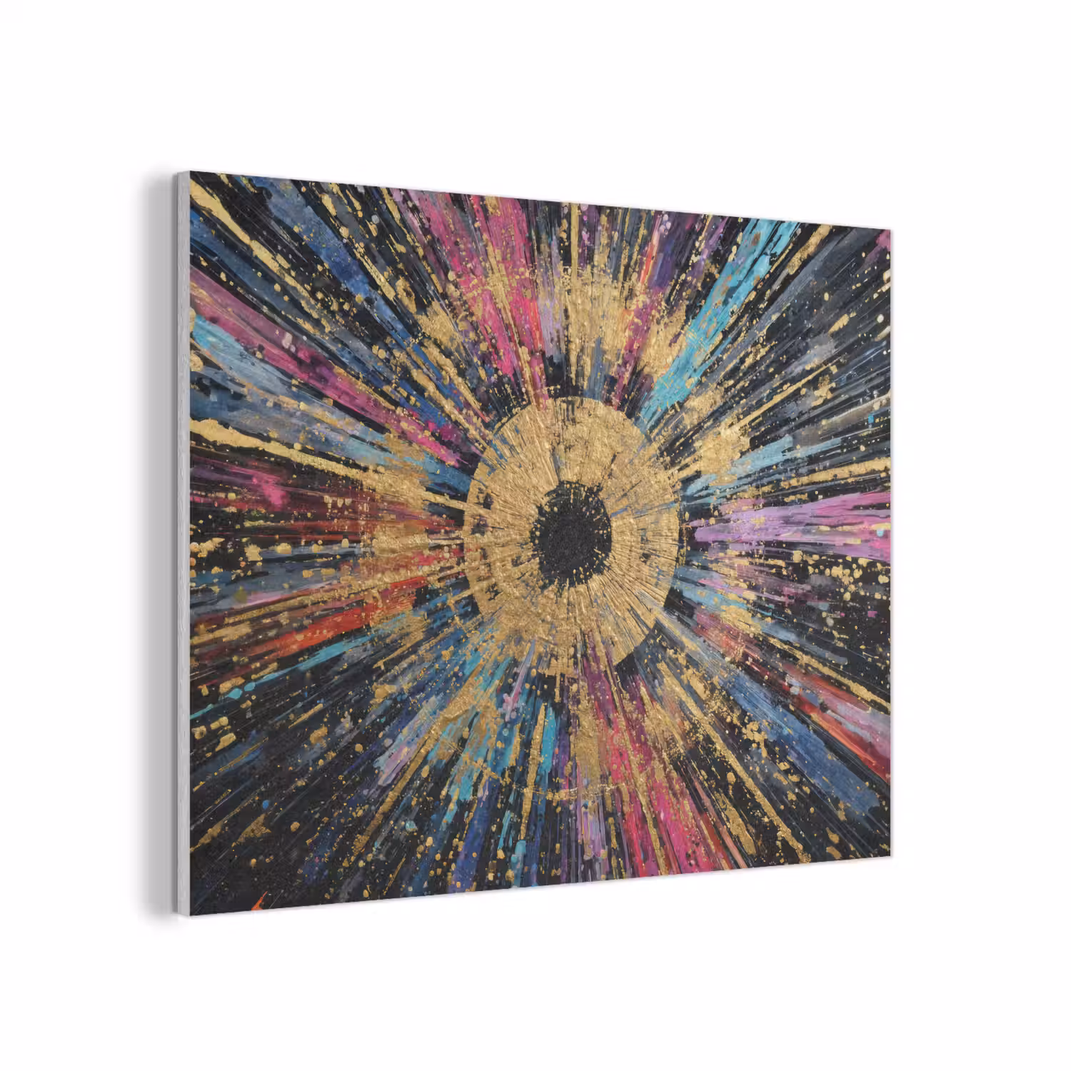 Explosie - Goud - Kleurrijk - Abstract PET vilt klein -3d