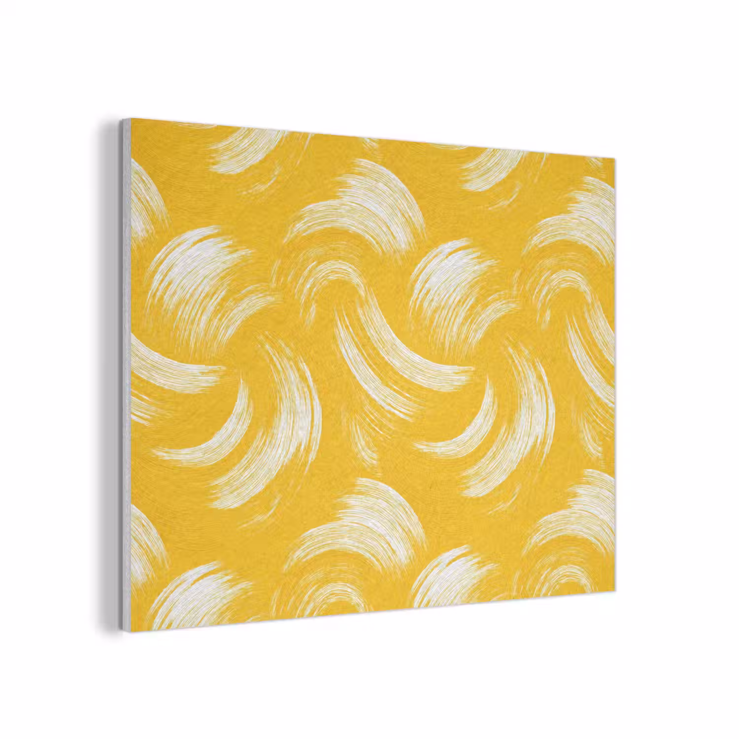 Verfstreken - Abstract - Dynamisch - Geel PET vilt klein 837 -3d