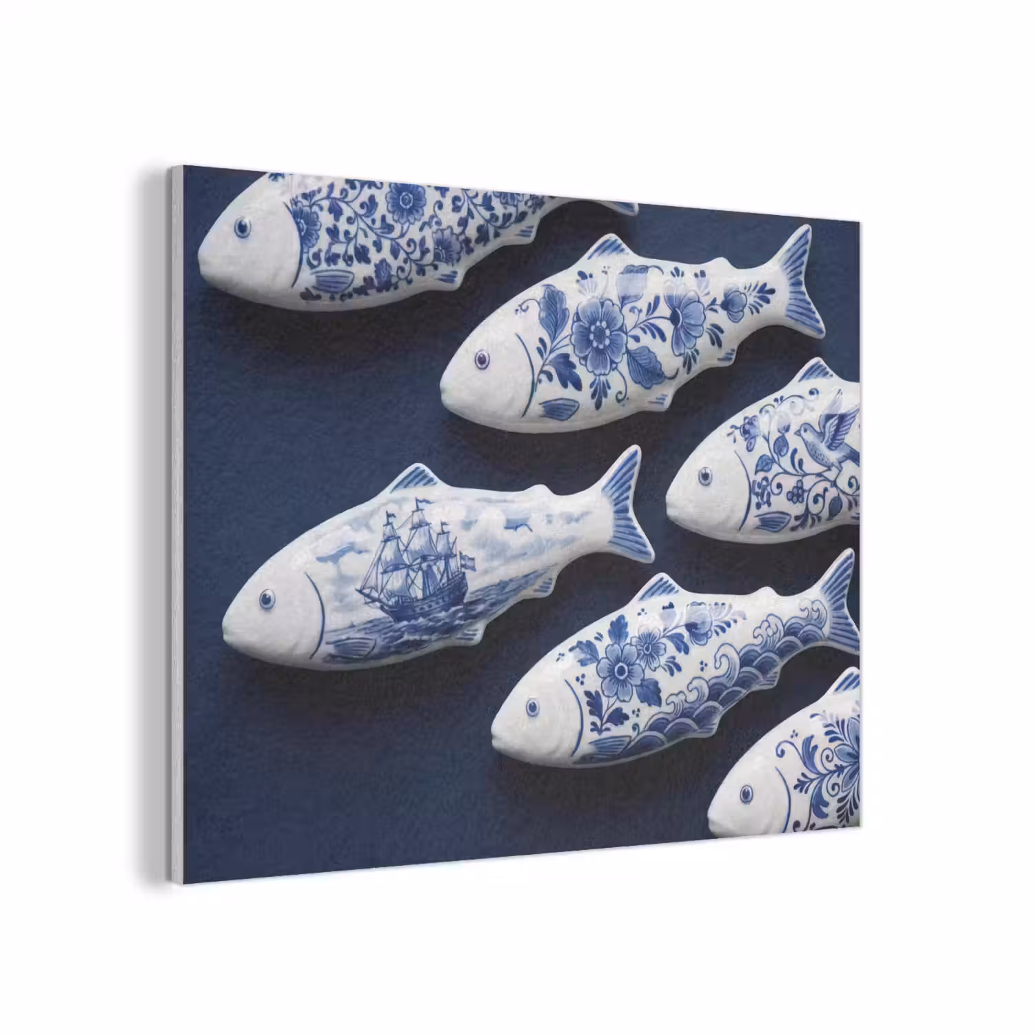Vissen - Delfts - Blauw - Keramiek PET vilt klein -3d