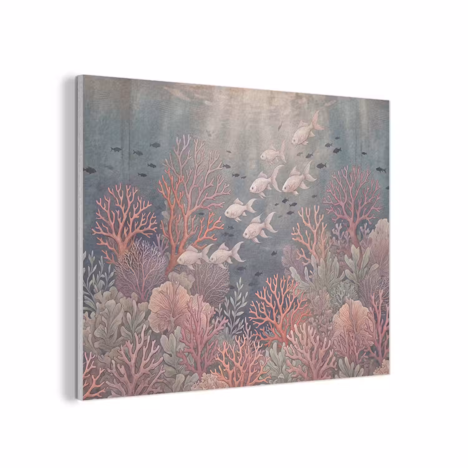 Vis - Koraal - Onderwater - Illustratie - Vintage PET vilt klein -3d