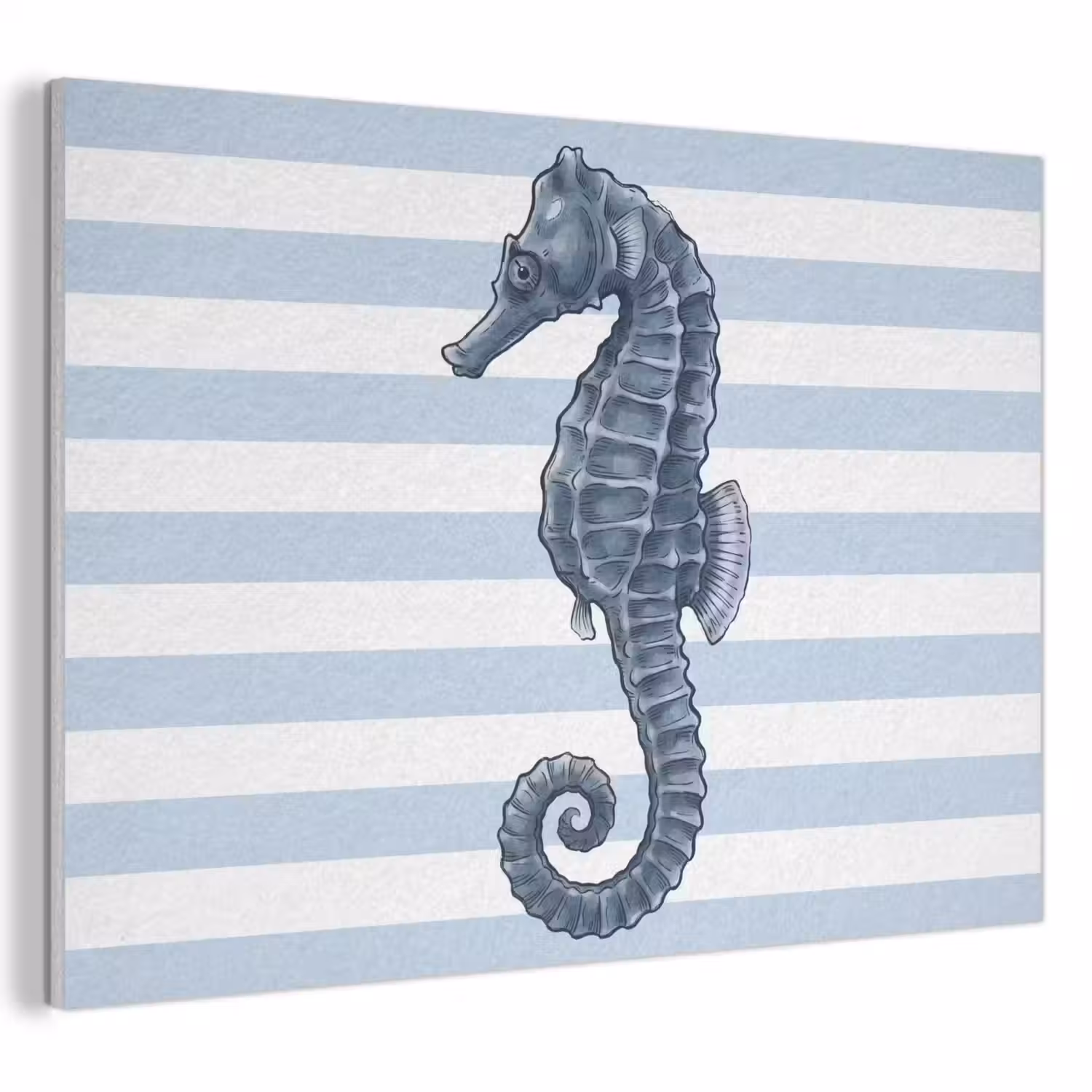 Vis - Oceaan - Illustratie - Blauw - Strepen PET vilt klein -3d