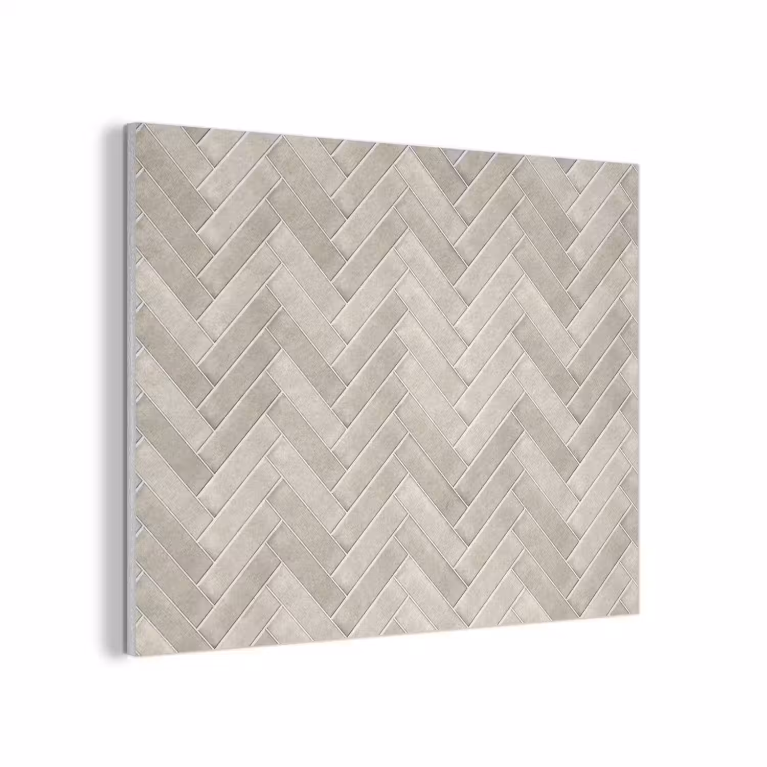 Visgraat - Wandtegel - Beige PET vilt klein 837 -3d