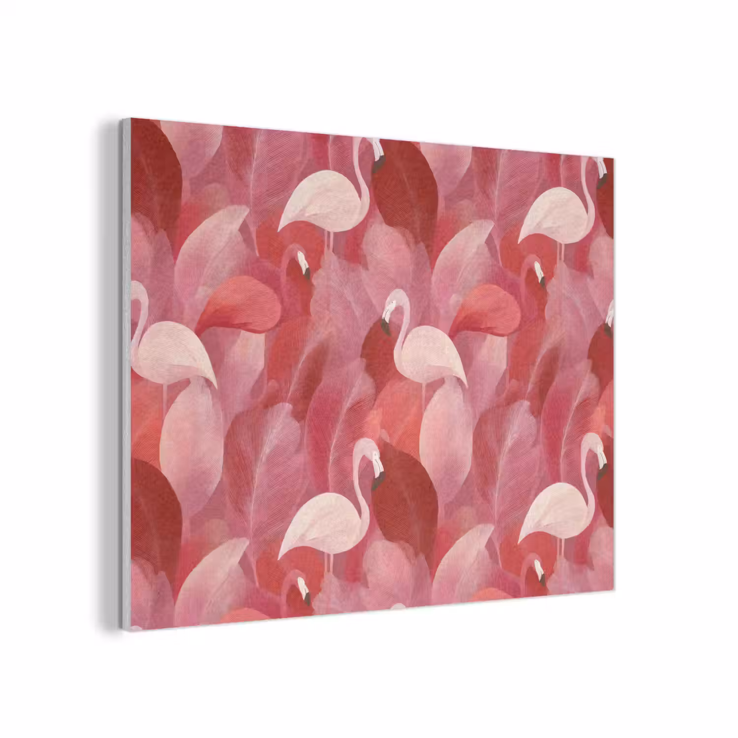 Flamingo - Botanisch - Elegant - Roze - Rood PET vilt klein 837 -3d