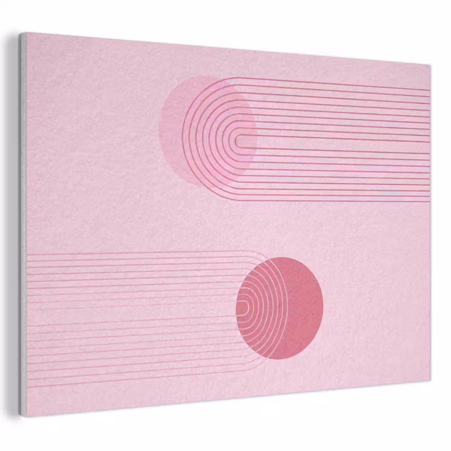 Vormen - Lijnen - Minimalistisch - Roze PET vilt klein -3d