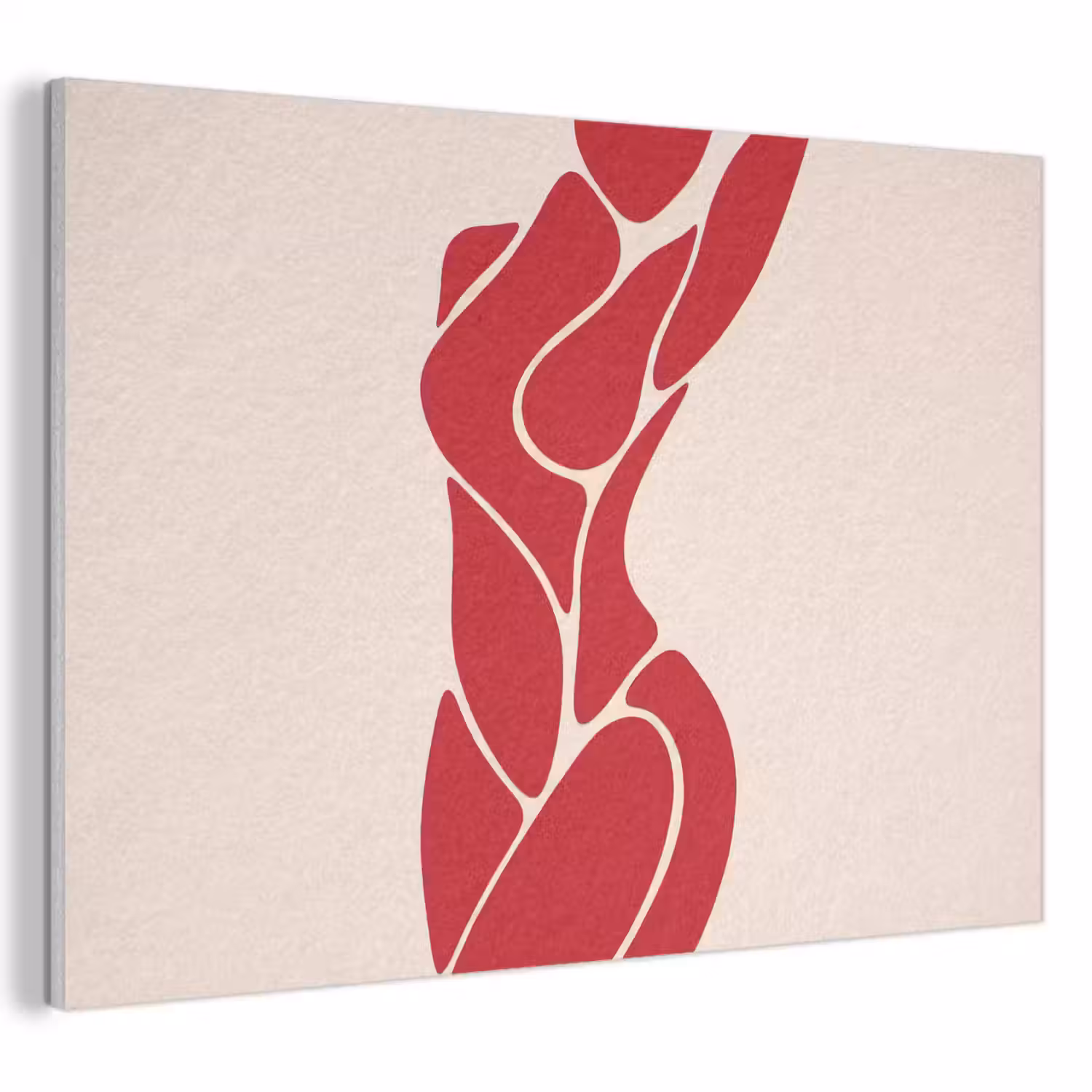 Vrouw - Figuur - Abstract - Modern - Rood PET vilt klein -3d