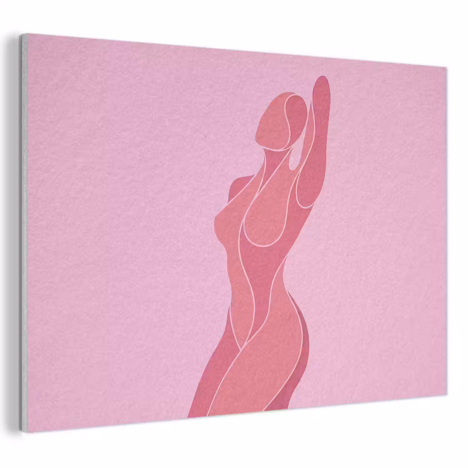 Vrouw - Lichaam - Abstract - Roze PET vilt klein -3d
