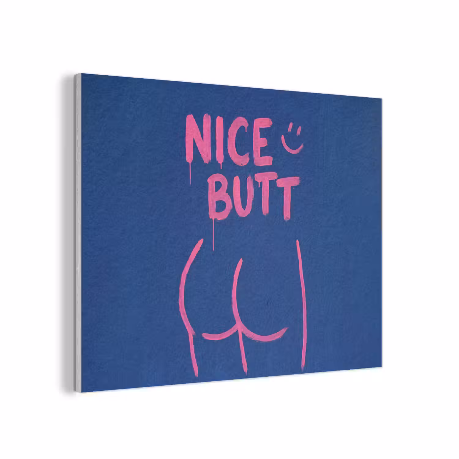 Brutaal - Grappig - Blauw PET vilt klein -3d
