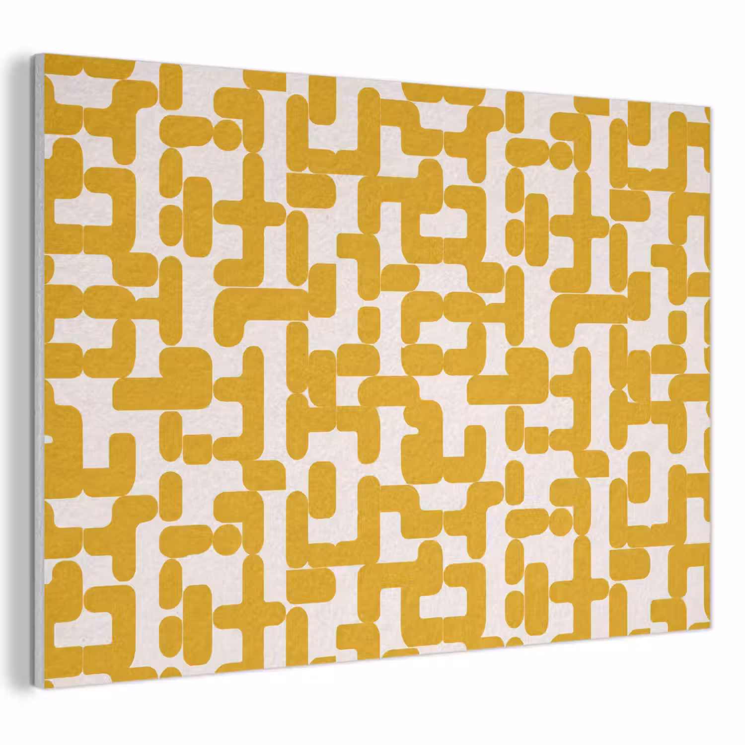 Geel - Beige - Patroon PET vilt klein 837 -3d