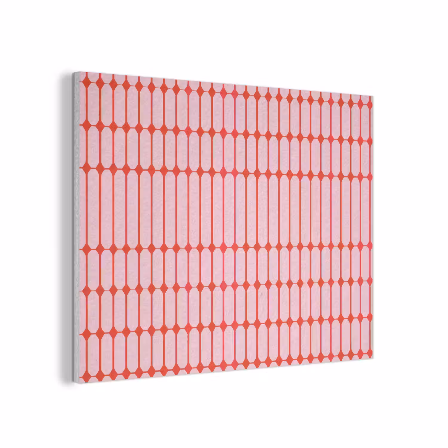 Geometrisch - Minimalistisch - Rood - Roze PET vilt klein 837 -3d