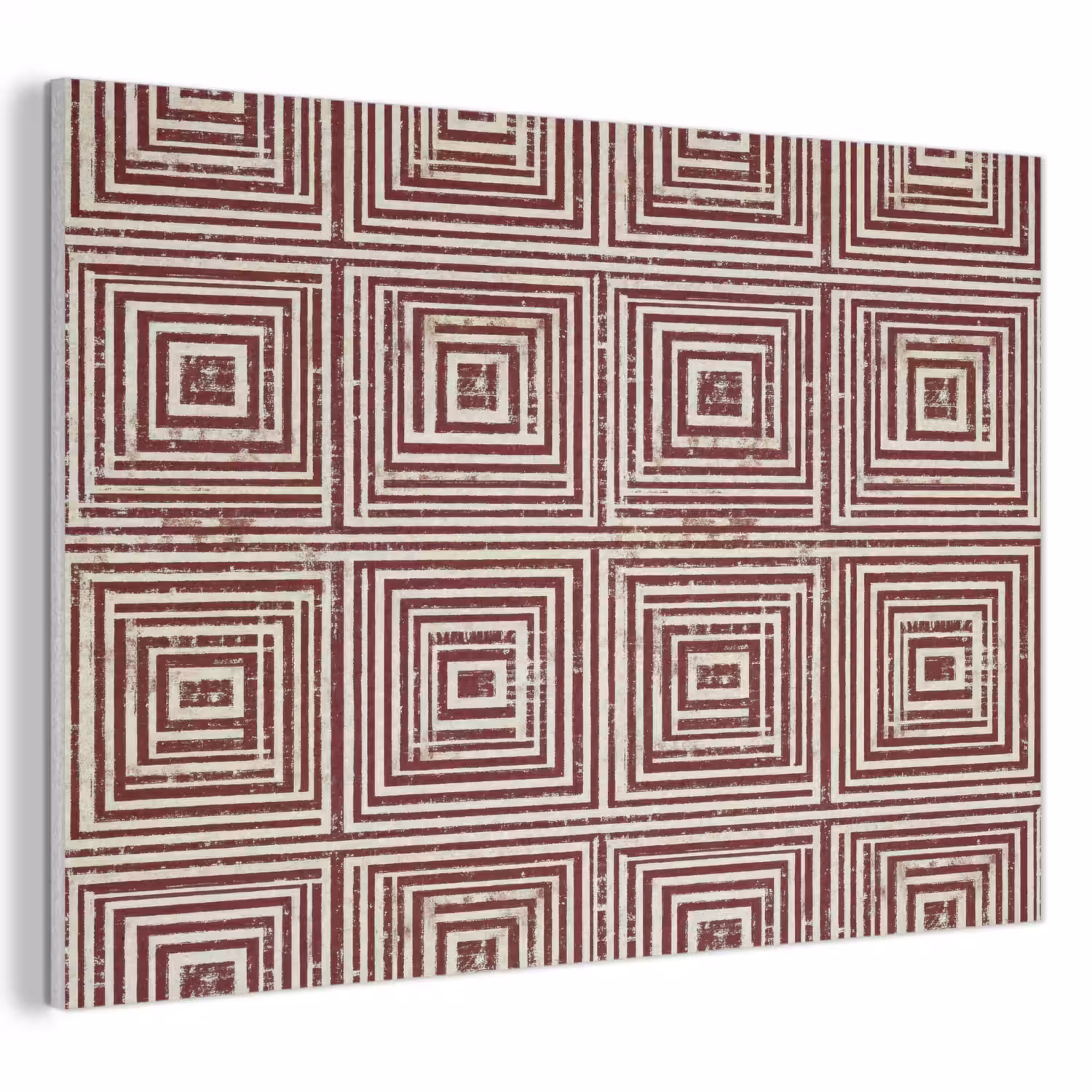 Geometrisch - Patroon - Rood PET vilt klein 837 -3d