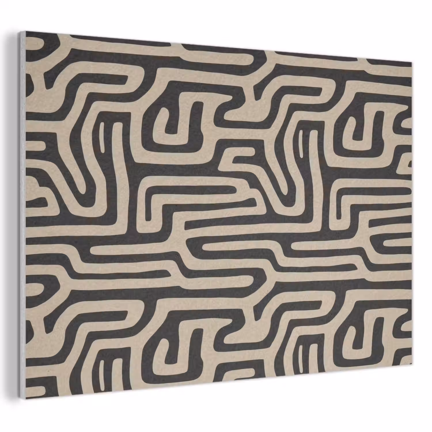 Grafisch - Lijnen - Zwart PET vilt klein 837 -3d