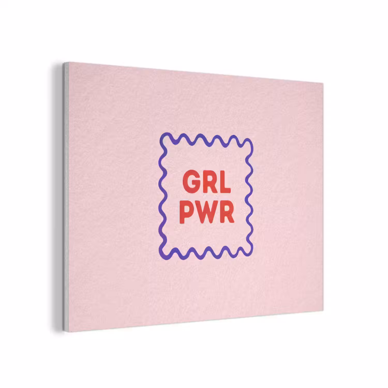 Grl pwr - Roze - Kader PET vilt klein -3d