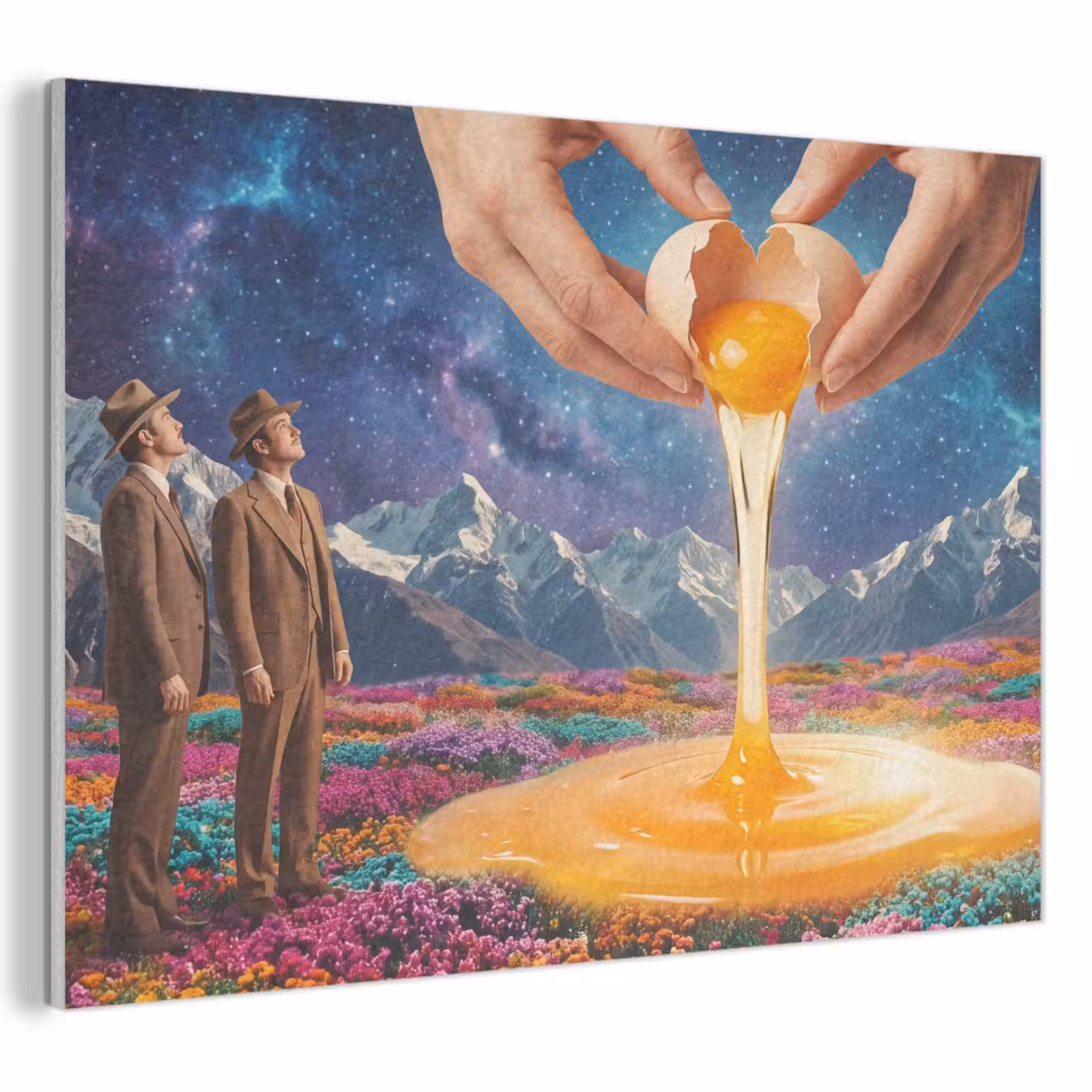 Akustikbild - Hände – Ei – Surrealismus - Handen - Ei - Surrealisme PET vilt klein