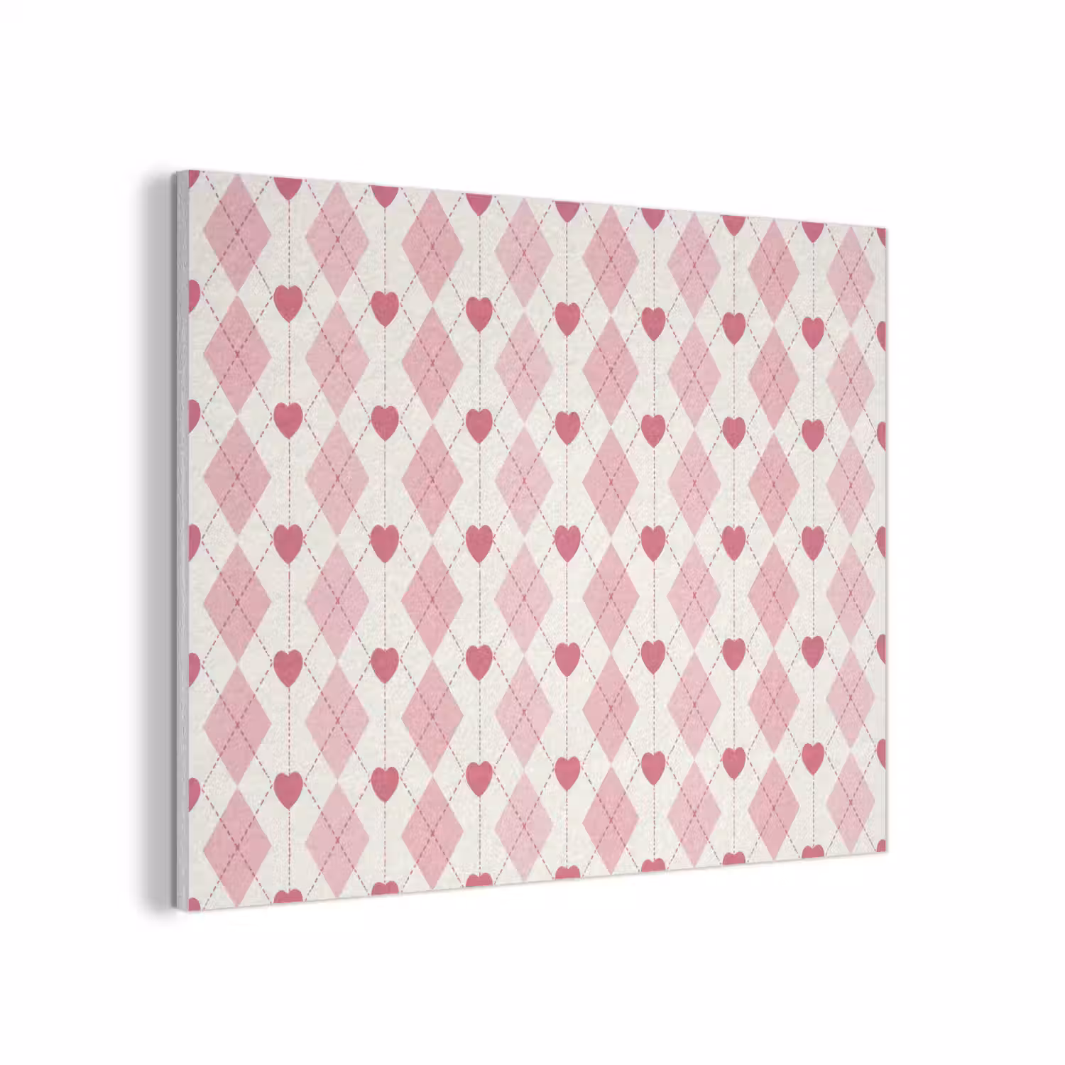 Ruiten - Klassiek - Roze - Wit PET vilt klein 837 -3d