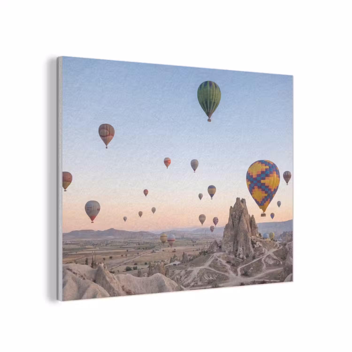 Luchtballonnen - Rotsen - Zonsopgang PET vilt klein -3d