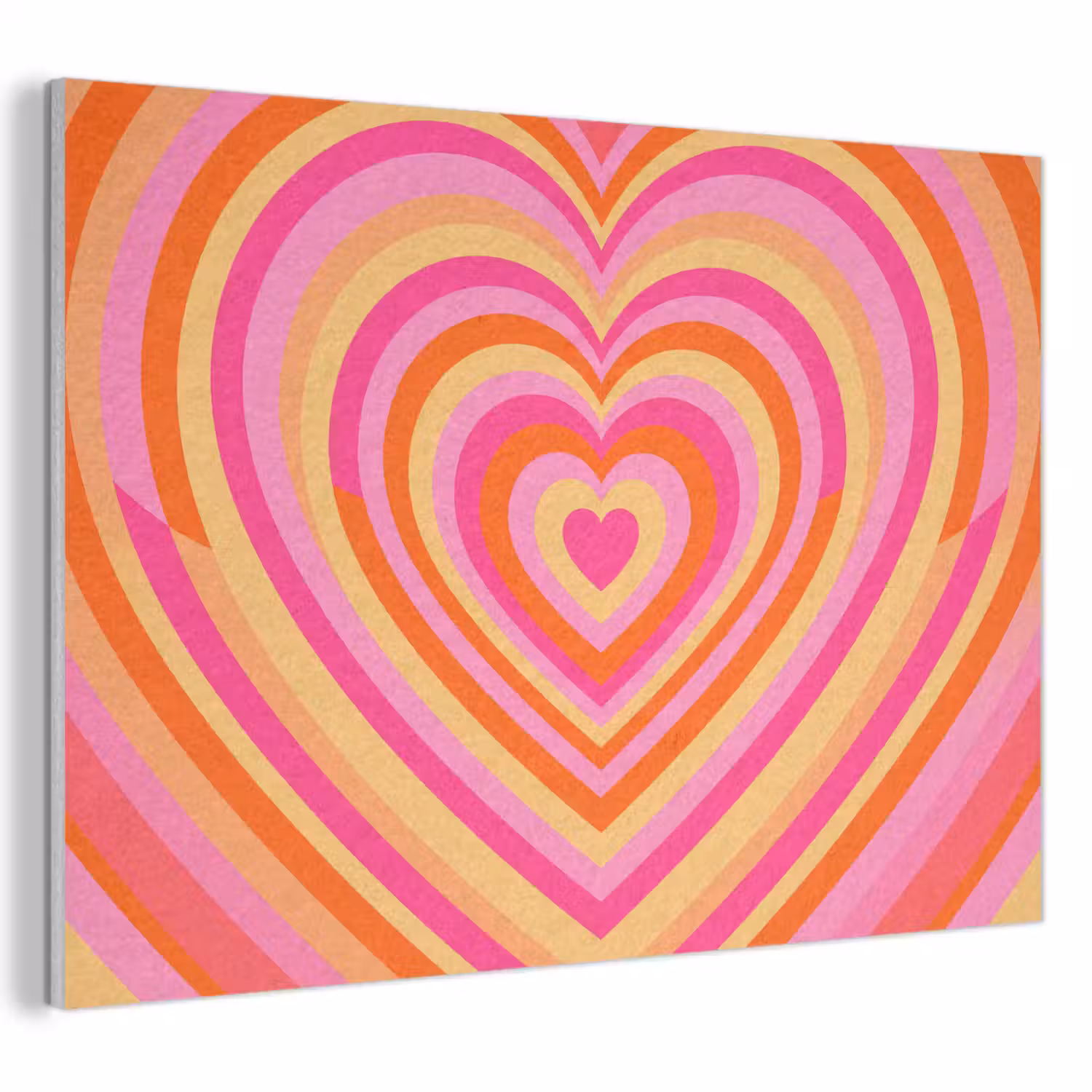 Hart - Concentrisch - Abstract - Liefde - Kleurrijk PET vilt klein -3d