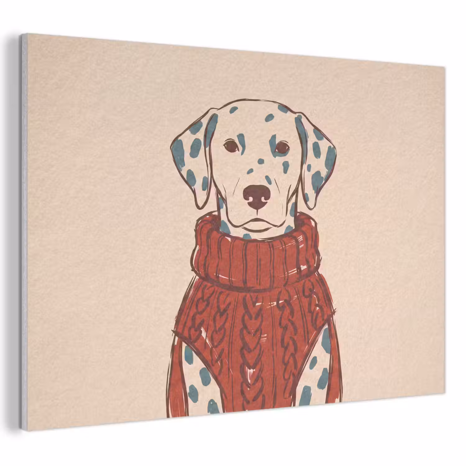 Hond - Trui - Winter - Dieren - Rood PET vilt klein -3d