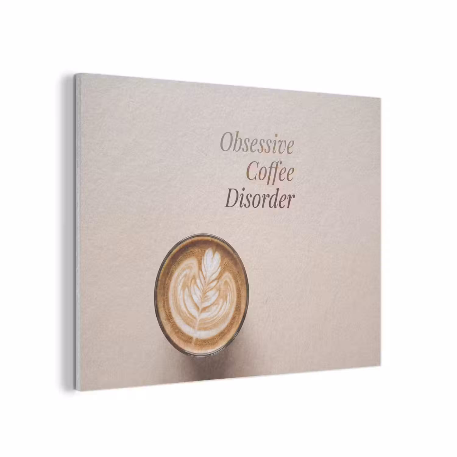 Koffie - Obessive Coffee Disorder - Beige PET vilt klein -3d