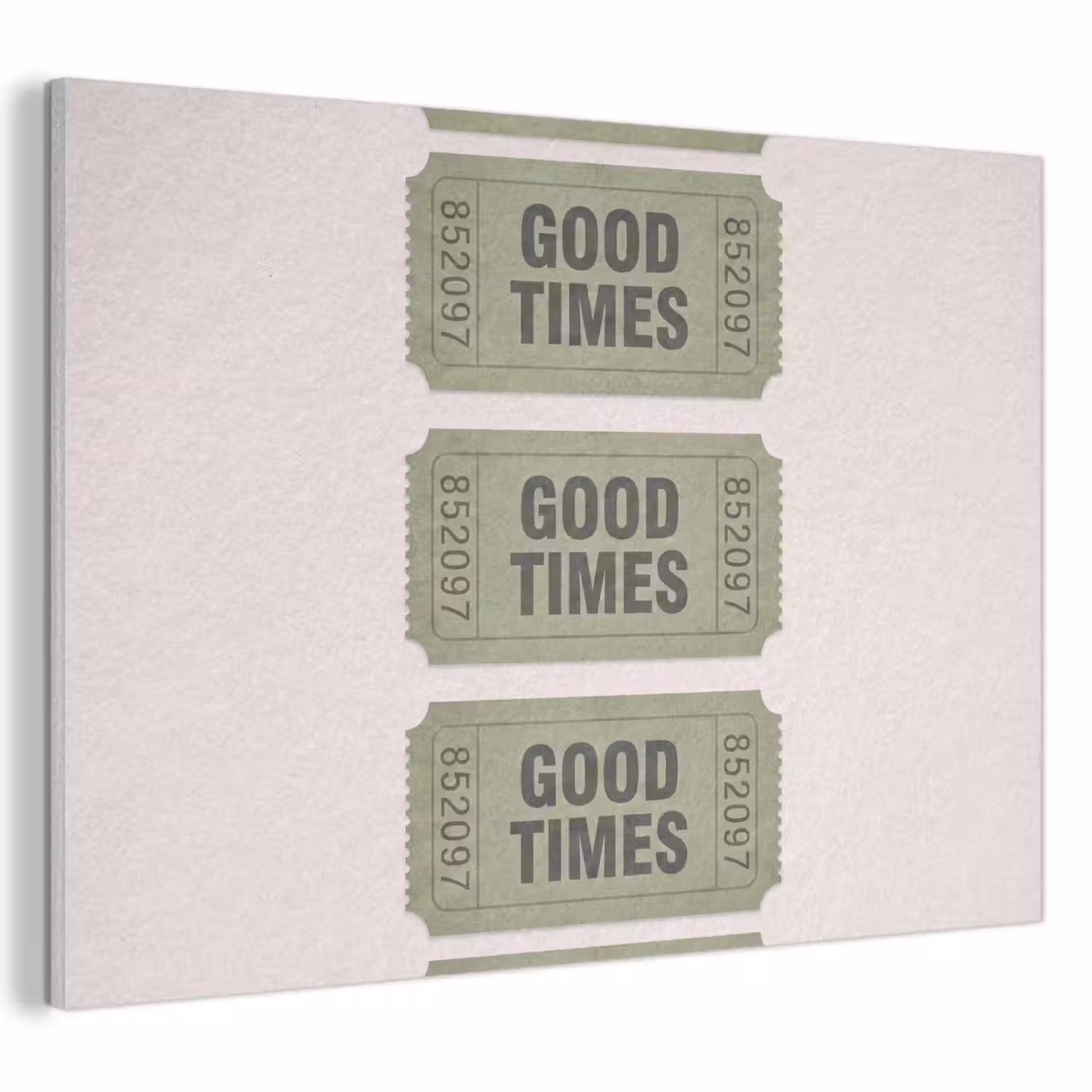 Kaartje - Vintage - Groen - Evenement - Collectie PET vilt klein -3d