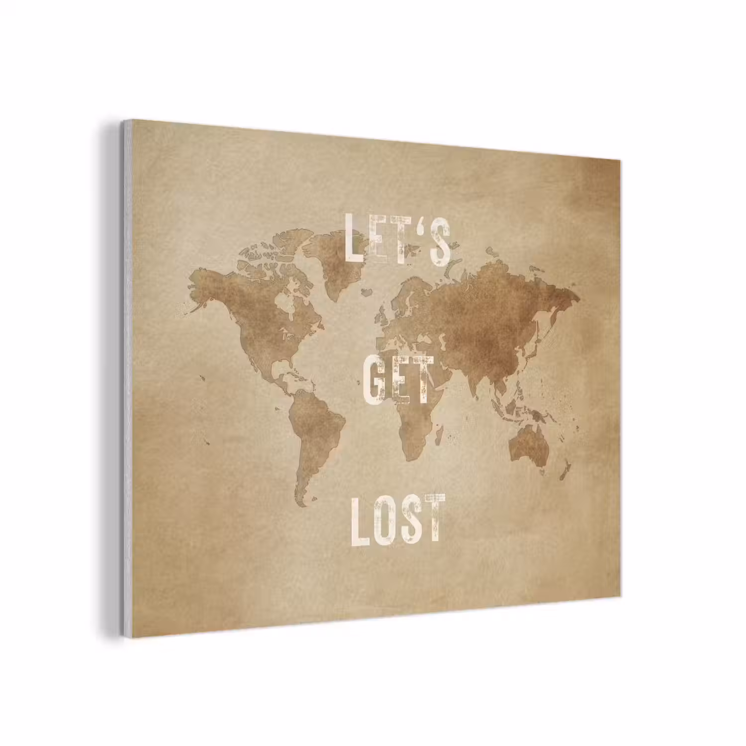 Kaart - Vintage - Quote PET vilt klein -3d