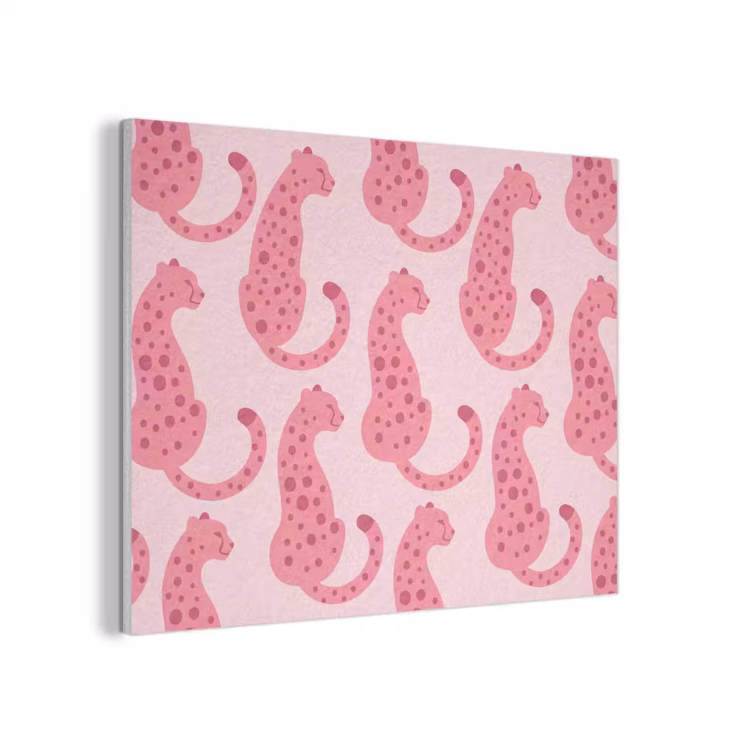 Kat - Gevlekt - Dieren - Patroon - Roze PET vilt klein -3d