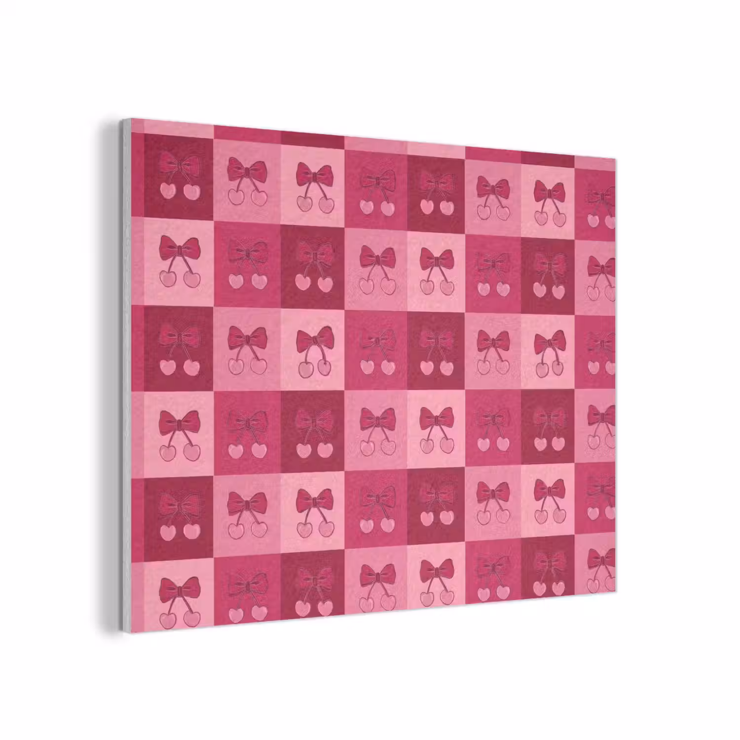 Kersen - Strikjes - Speels - Roze - Bordeaux PET vilt klein 837 -3d